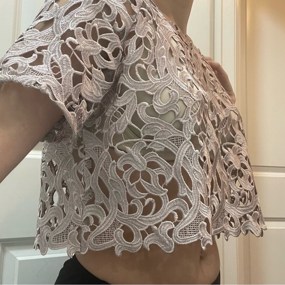 Cream lace crop top S - Picture 3 of 15